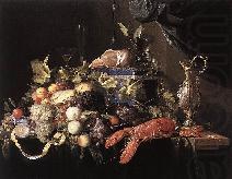 Classical Still Life, Fruits on Table, unknow artist